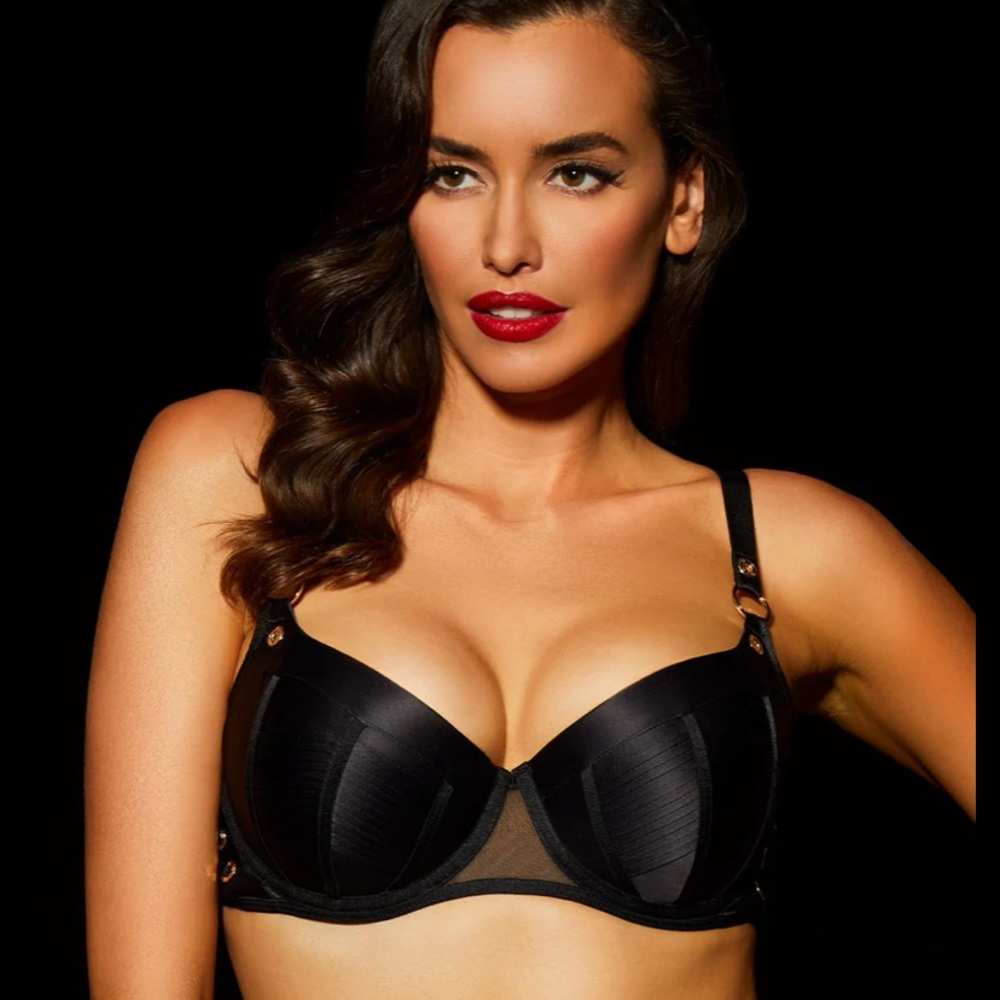NWT Honey Birdette Jerry Black bra 36C